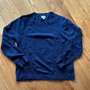 J. Crew Navy Blue Crewneck Sweater